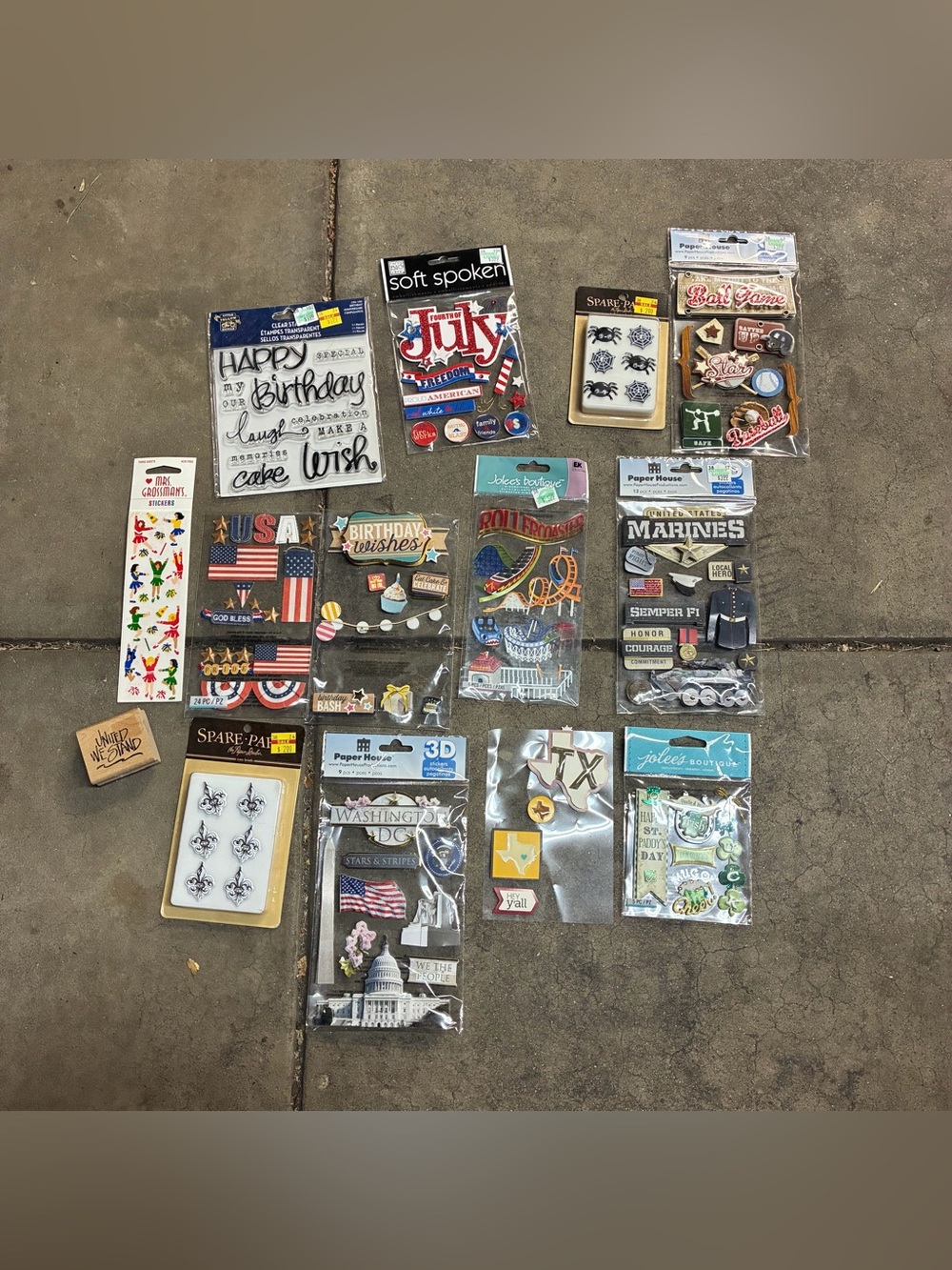 Huge scrapbooking 3D sticker lot